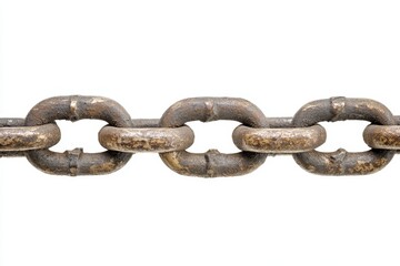Obraz premium Chain on a white background. Suitable for industrial concepts