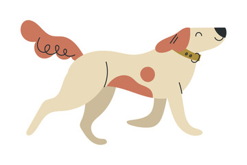 Funny Dog Breed as Four-legged Friend Vector Illustration
