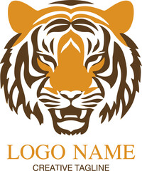 Tiger head logo, tiger, tiger logo, tiger face, icon fully editable vector logo template