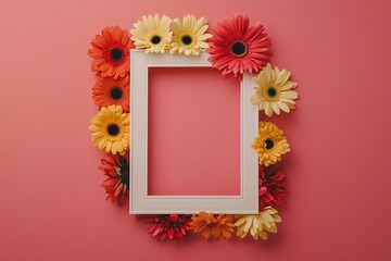 frame with flowers