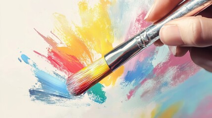 Obraz premium Brushstrokes on blank , a journey of artistic expression and creative exploration