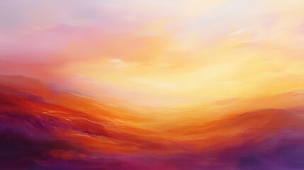 Fototapeta premium Abstract sunset landscape in warm colors.