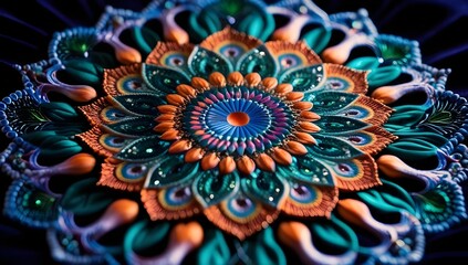 Colorful Flower Mandala Banner