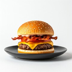 hamburger on a white background