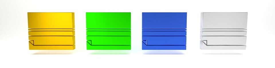 Fototapeta premium Colorful Rolling paper icon isolated on white background. Minimalism concept. 3D render illustration