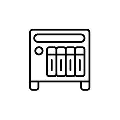 Network Attached Storage outline icons, minimalist vector illustration ,simple transparent graphic element .Isolated on white background
