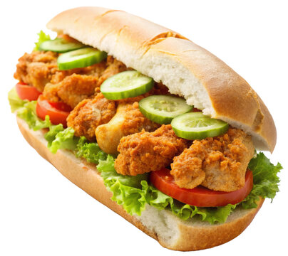 recommend clip art: Po boy hotdog, transparent background