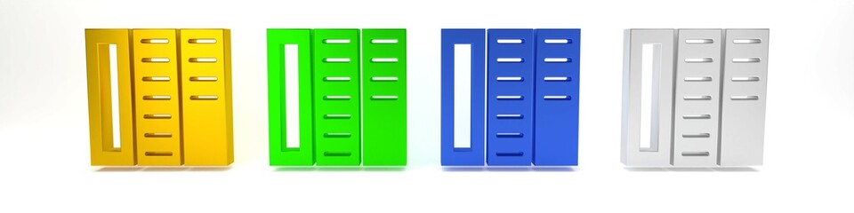 Colorful Brochure template layout icon isolated on white background. Corporate business annual report, catalog, magazine, flyer mockup. Minimalism concept. 3D render illustration