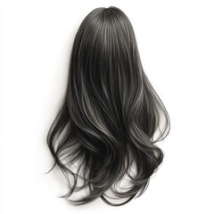 Naklejka premium hair isolated on white