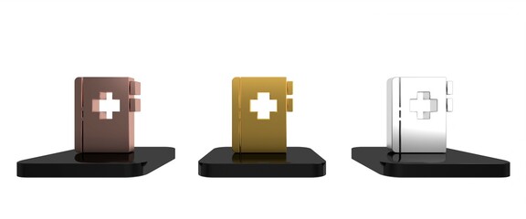 Colorful Clipboard with dental card or patient medical records icon isolated on white background. Dental insurance. Dental clinic report. Minimalism concept. 3D render illustration