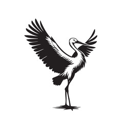 Obraz premium Bird Silhouette vector art illustration. black bird vector design.