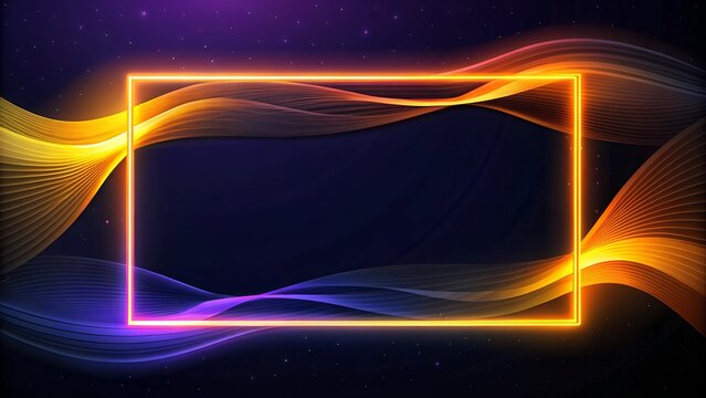 Modern Abstract Frame Design in Monochrome with Copy Space