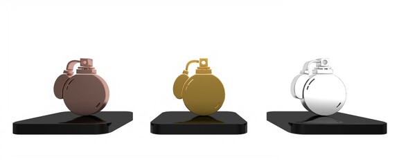 Colorful Perfume icon isolated on white background. 8 March. International Happy Women Day. Minimalism concept. 3D render illustration