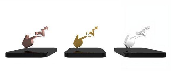 Colorful Spell icon isolated on white background. The sorcerer hand performing spells. Minimalism concept. 3D render illustration