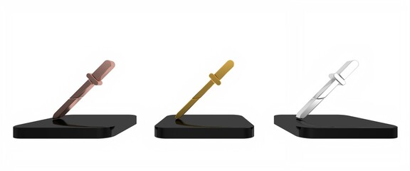 Colorful Pipette icon isolated on white background. Element of medical, chemistry lab equipment. Medicine symbol. Minimalism concept. 3D render illustration