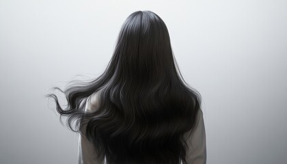 Naklejka premium woman with long hair