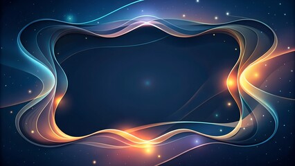 Abstract Minimalist Border Frame in Monochrome with Copy Space