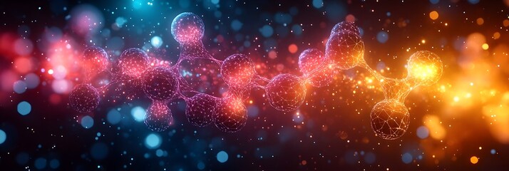 Fototapeta premium Vibrant Cosmic Explosion of Swirling Celestial Energy and Galactic Radiance. Stunning abstract background of a dynamic and luminous interstellar event in deep space.