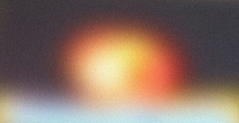 Blurred spots from lanterns and headlights on a dark background, bokeh gradient, empty space, grainy noise, rough texture color gradient