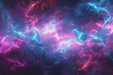 Fototapeta premium Abstract electric background with vibrant purple and blue lightning.