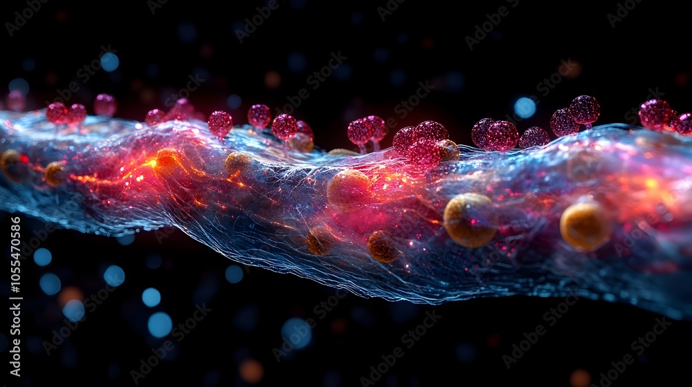 Poster Captivating image of a vibrant cosmic nebula,showcasing a dazzling interstellar vortex of galactic radiance and prismatic energy. This surreal and dreamlike scene combines luminescent hues.