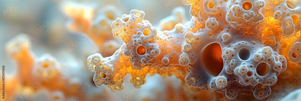 Fototapete captivating microscopic spheres of natural organic structures:an abstract view into the intricate an