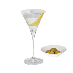 Classic Dry Martini with Olives 