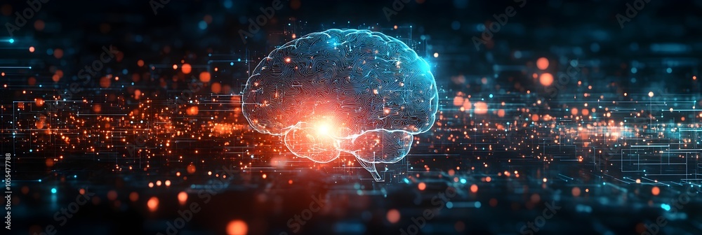 Poster Communication Industry Embracing the Potential of Brain-Computer Interfaces - Innovative Technology Connecting the Human Mind to Digital Platforms for Enhanced Productivity and Interaction.