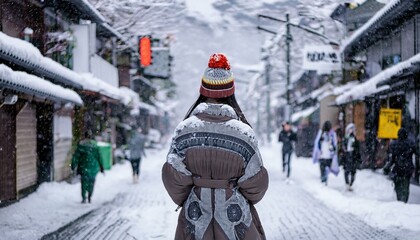 blending elegance and fashion in a winter urban setting