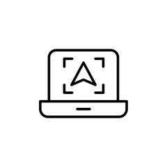 Device Tracking outline icons, minimalist vector illustration ,simple transparent graphic element .Isolated on white background