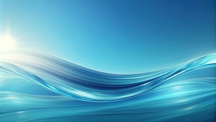 Naklejka premium smooth blue wave abstract background with minimalist design