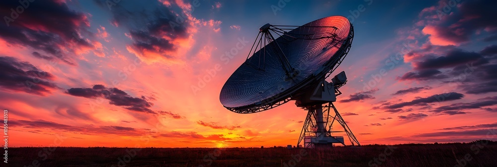 Poster Cutting-edge satellite broadband technology powering the evolution of the modern communication industry,enabling global connectivity and data transmission breakthroughs.