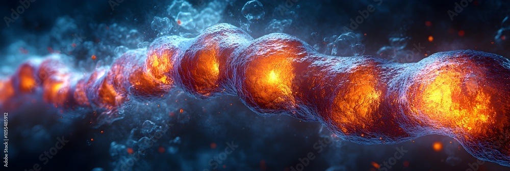 Aufkleber dramatic and powerful image of a raging fiery explosion bursting with intense energy and scorching h