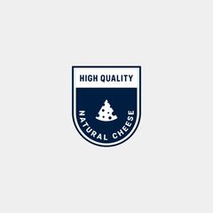 Natural cheese label vector for product packaging design element. Best Natural cheese label for product packaging design element. Elegant Natural cheese seal for packaging design element.