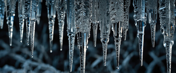An elegantly frozen icicle design ornament.
