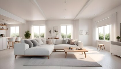 Photo modern style interior room 3d illustration