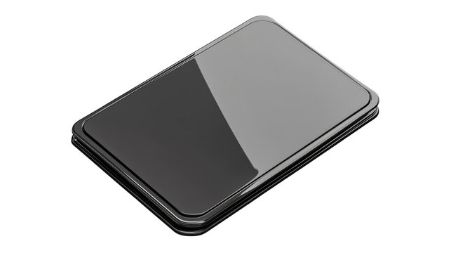 Blank transparent plastic trading card mockup. isolated png