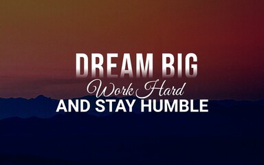 A scenic image of a horizon with mountains, presenting the motivational quote, 