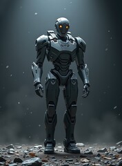 Naklejka premium astronaut and spaceship