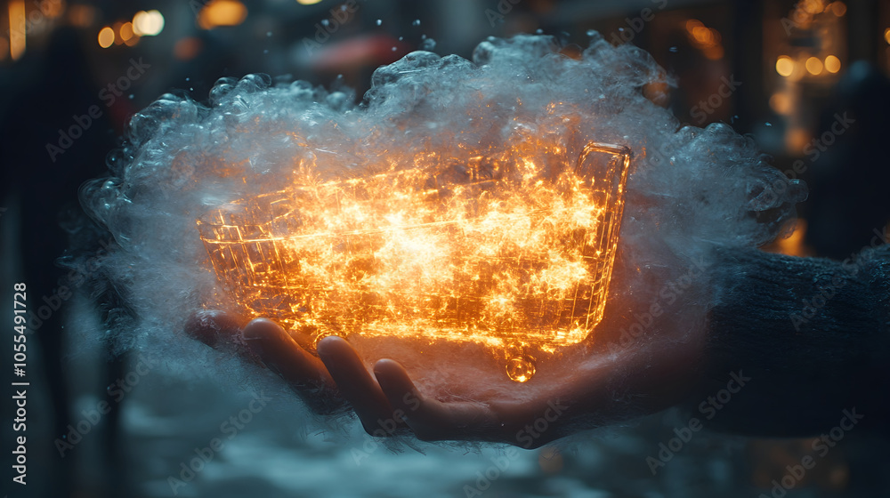 Poster Explosive fiery flame erupting with intense radiance and scorching heat,creating a dramatic and dynamic display of energy and power.