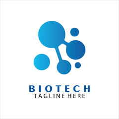 Biotech, Molecule, DNA, Atom, Medical or Science Logo Design Vector