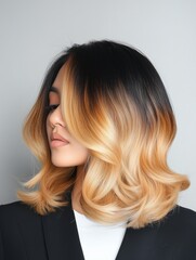 Obraz premium Model with Ombré hair color