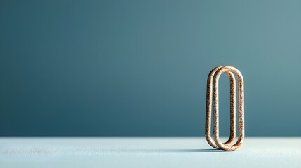 Unique paperclip sculpture against a minimalist backdrop