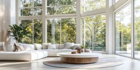 Cozy Living Room with Furniture and Windows