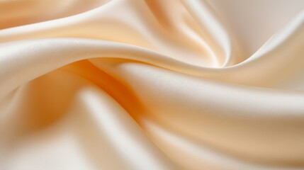 Obraz premium A tight shot of a white fabric featuring two thin, light orange stripes at its base