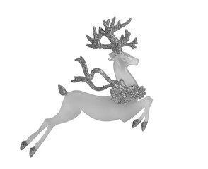 Christmas decoration deer on a white background