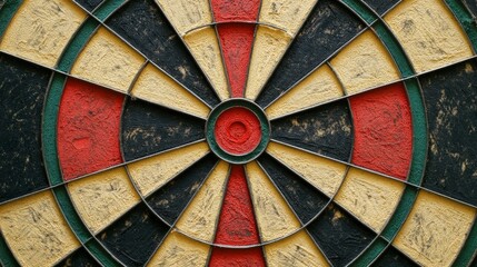 Dartboard with Target in Blue Sky Background