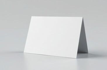 Elegant Blank Card Tent for Presentation Display in Light Grey Tones