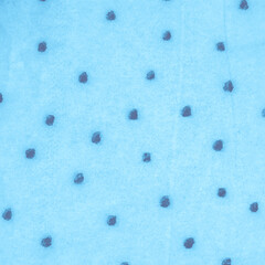 Turquoise Pattern Doodle. Polka Flower. Azure