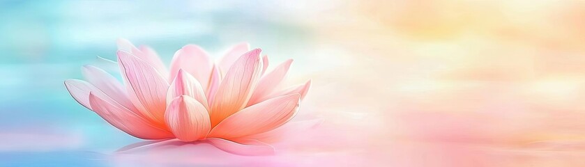 Fototapeta premium Motivational quote in elegant calligraphy, abstract background, soft gradients, uplifting and inspiring energy